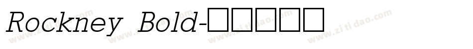 Rockney Bold字体转换